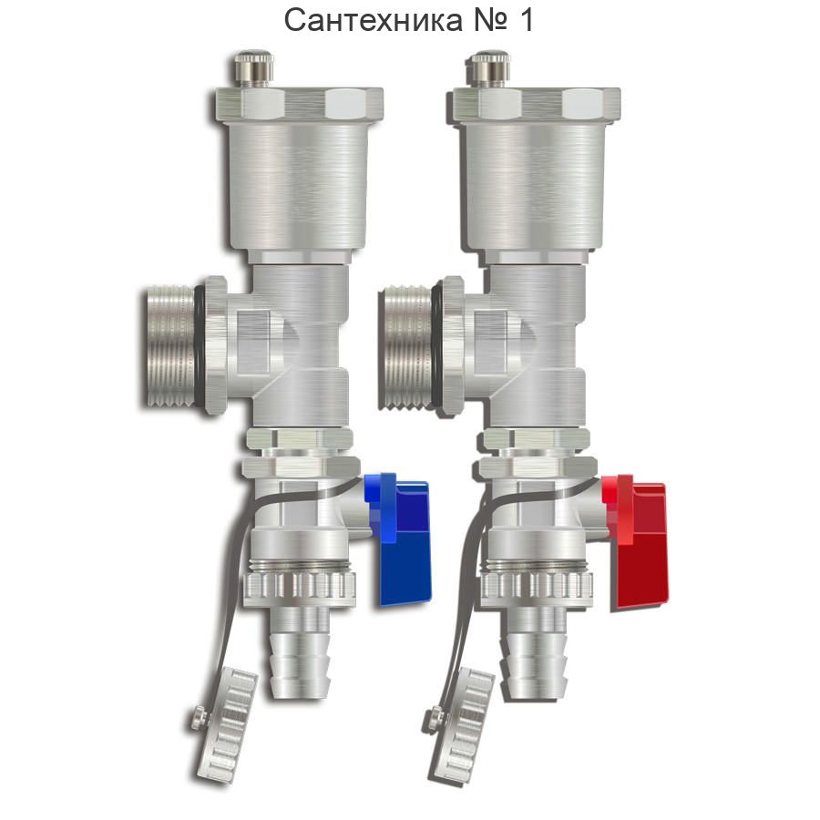 Тройник концевой в сборе для коллекторных групп 1" TIM