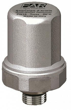 Компенсатор гидроудара 1/2" НР, 50 бар FAR