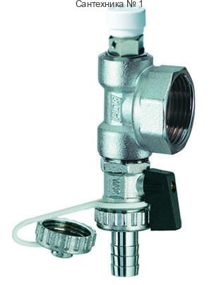 Узел с ручным выпускником воздуха и сливным краном 1 1/4" FAR