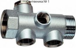 Узел с выпускником воздуха, термоманометром и заглушкой 1" FAR