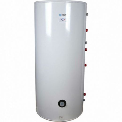 Напольный бойлер косвенного нагрева Stout 300 литров с ТЭНом 3 кВт два теплообменника
