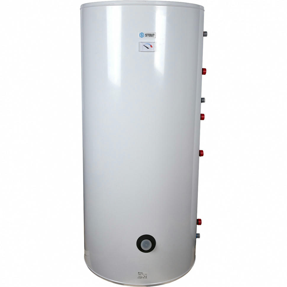 Напольный бойлер косвенного нагрева Stout 300 литров с ТЭНом 3 кВт два теплообменника