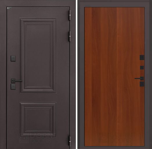 Входная дверь Лабиринт Полярис Лайт - 05 Итальянский орех с терморазрывом