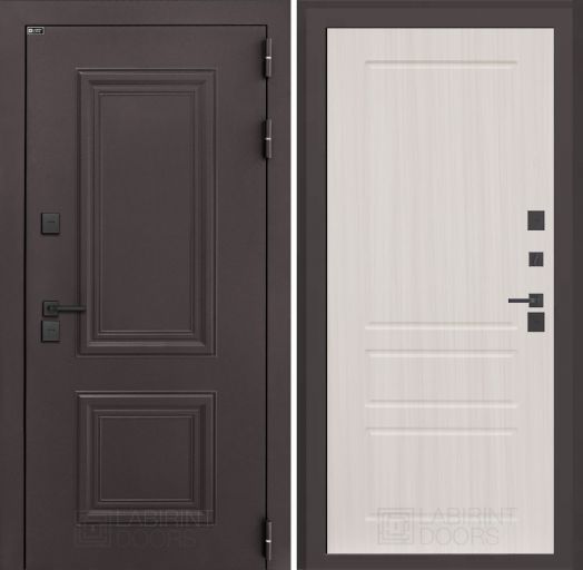 Входная дверь Лабиринт Полярис Лайт - 03 Сандал белый с терморазрывом