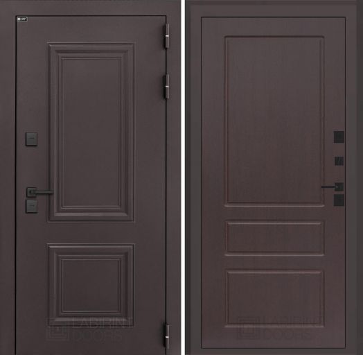 Входная дверь Лабиринт Полярис Лайт - 03 Орех премиум с терморазрывом