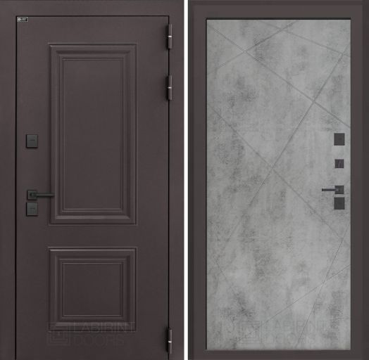 Входная дверь Лабиринт Полярис Лайт - 24 Бетон светлый с терморазрывом