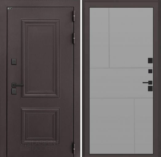 Входная дверь Лабиринт Полярис Лайт - 21 Грей софт с терморазрывом