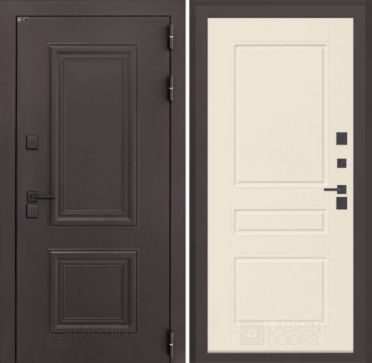 Входная дверь Лабиринт Полярис Лайт - 03 Крем софт с терморазрывом