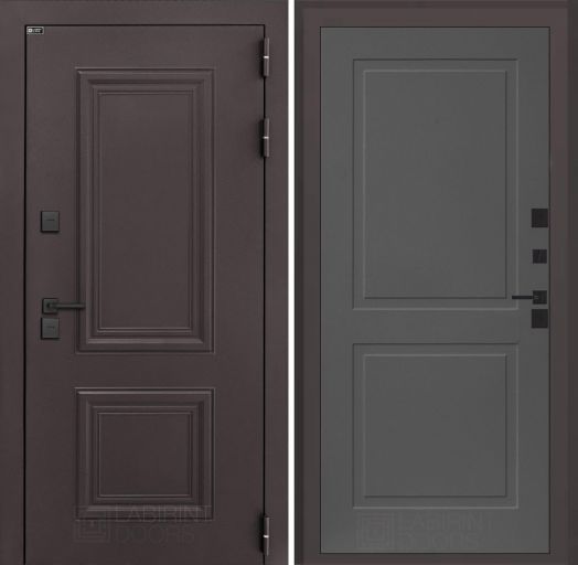 Входная дверь Лабиринт Полярис Лайт - 11 Графит софт с терморазрывом