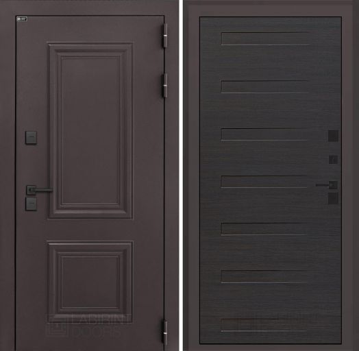 Входная дверь Лабиринт Полярис Лайт - 14 Эковенге горизонтальный с терморазрывом