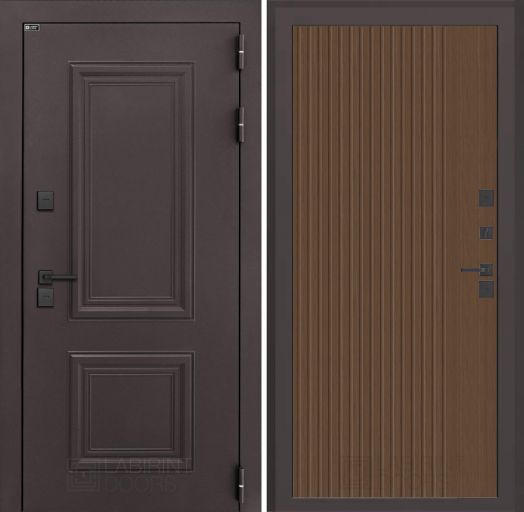 Входная дверь Лабиринт Полярис Лайт - 29 Дуб кантри темный с терморазрывом