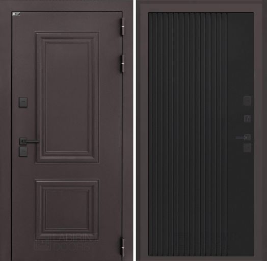 Входная дверь Лабиринт Полярис Лайт - 29 Черный кварц с терморазрывом