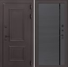 Входная дверь Лабиринт Полярис Лайт - 22 Графит софт, черная вставка с терморазрывом