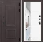 Входная дверь Лабиринт Полярис Лайт - 19 Зеркало Белый софт с терморазрывом