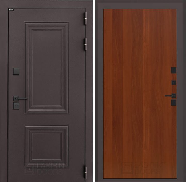 Входная дверь Лабиринт Полярис Лайт - 05 Итальянский орех с терморазрывом