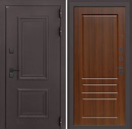 Входная дверь Лабиринт Полярис Лайт - 03 Орех бренди с терморазрывом