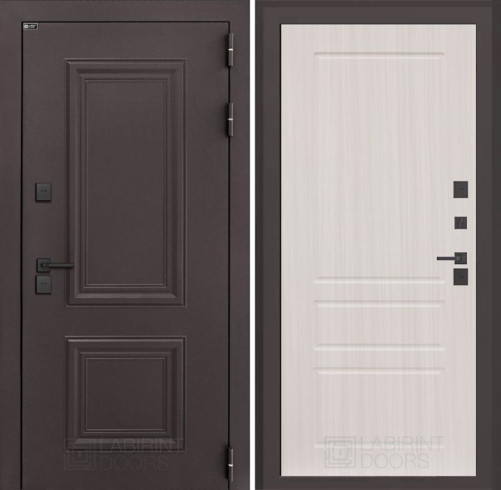 Входная дверь Лабиринт Полярис Лайт - 03 Сандал белый с терморазрывом