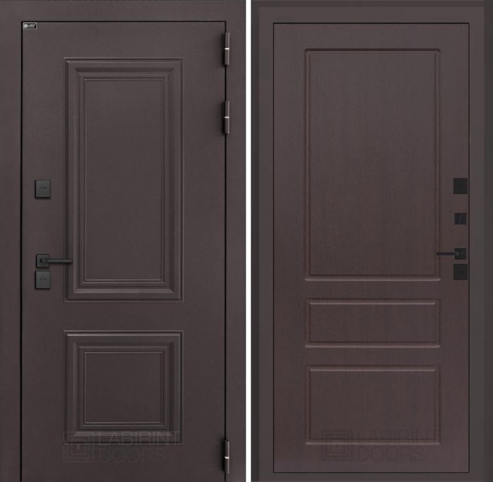 Входная дверь Лабиринт Полярис Лайт - 03 Орех премиум с терморазрывом