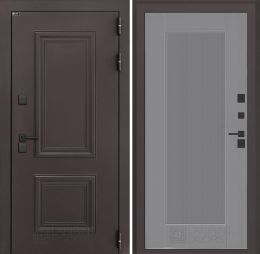 Входная дверь Лабиринт Полярис Лайт - 30 Серый софт рельеф с терморазрывом