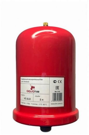 Бак расширительный для отопления 2 л, вертикальный TIM