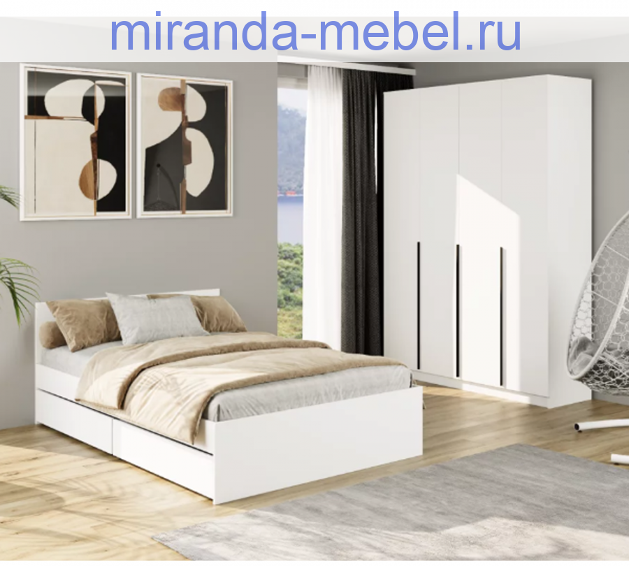 Кровать Монблан 140 /160 с ящиками без матраса