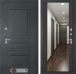 Входная дверь Лабиринт ATLANTIC - Зеркало максимум Венге с терморазрывом