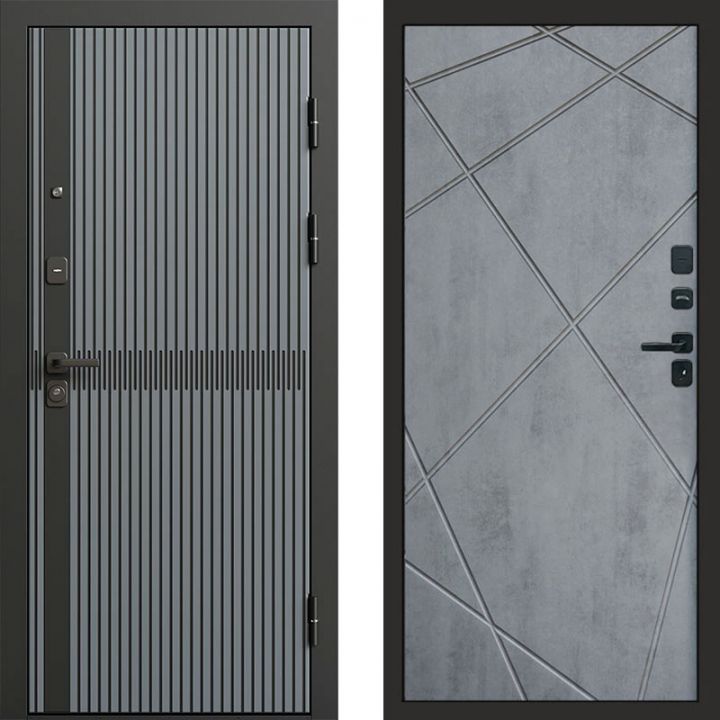 Входная дверь Termo-door Граунд Грей - Лучи Бетон темный