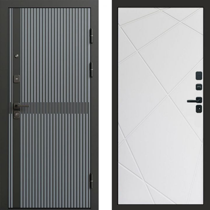 Входная дверь Termo-door Граунд Грей - Лучи Белый