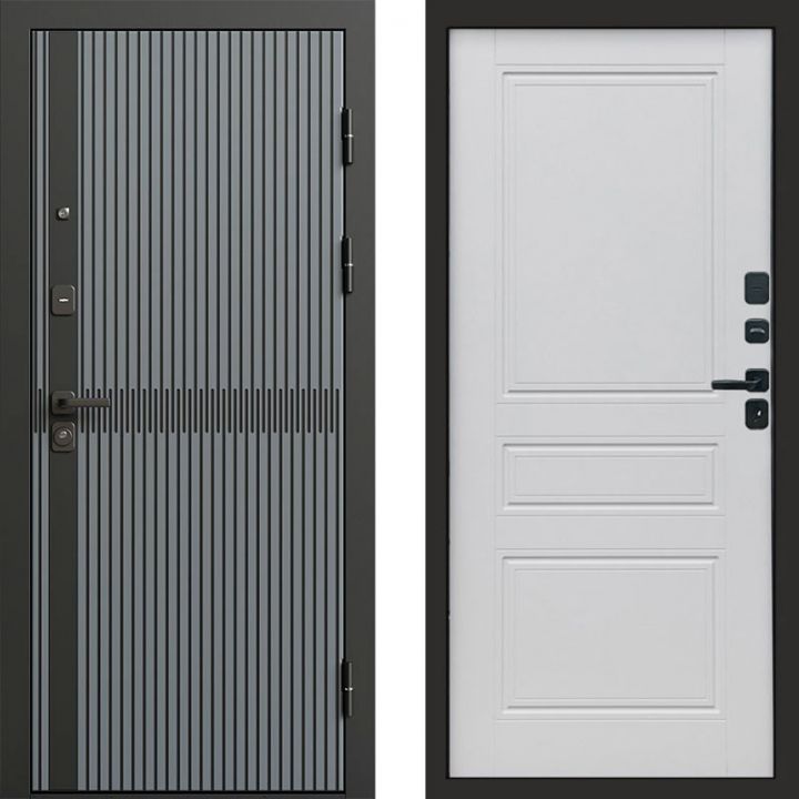 Входная дверь Termo-door Граунд Грей - Классик Белый софт