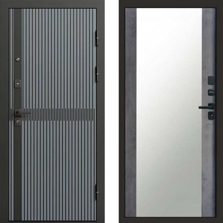Входная дверь Termo-door Граунд Грей - Зеркало Бетон темный