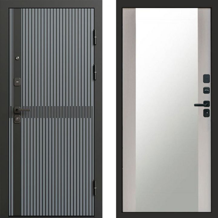 Входная дверь Termo-door Граунд Грей - Зеркало Лиственница