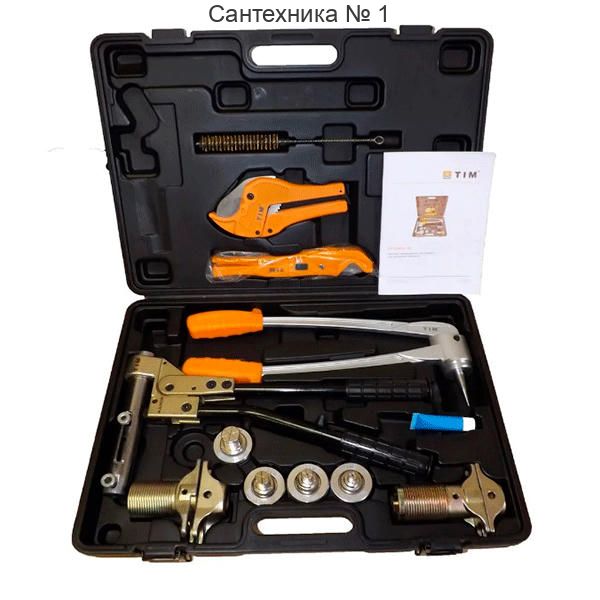 Ручной универсальный аксиальный пресс инструмент для труб из сшитого полиэтилена TIM