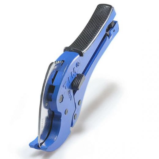 Труборез для резки пластиковых труб 16-42 мм, синий TIM