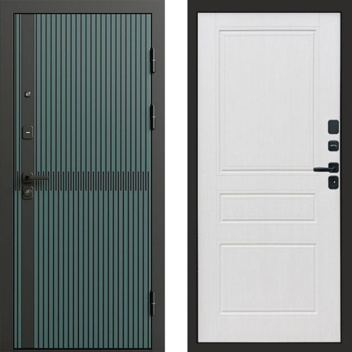 Входная дверь Termo-door Граунд velutto verde - Классика Белое дерево