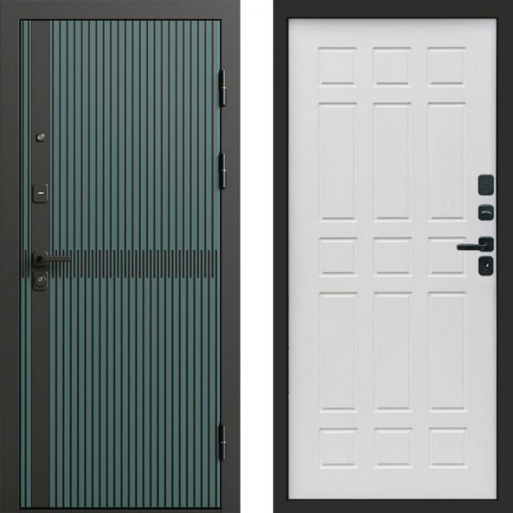 Входная дверь Termo-door Граунд velutto verde - Спарта Белое дерево