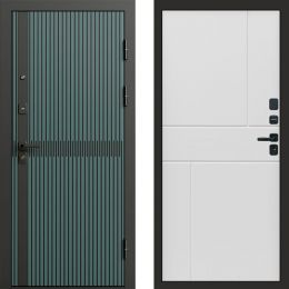 Входная дверь Termo-door Граунд velutto verde - Горизонт Белый