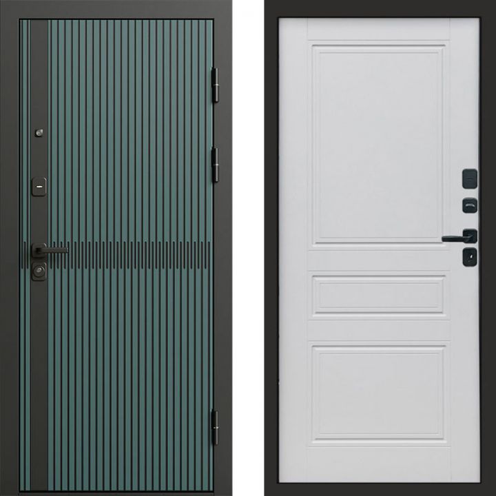 Входная дверь Termo-door Граунд velutto verde - Классик Белый софт