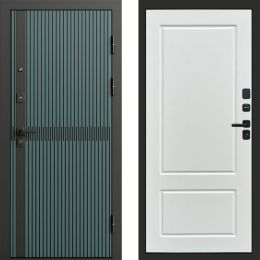 Входная дверь Termo-door Граунд velutto verde - Марсель Белый софт