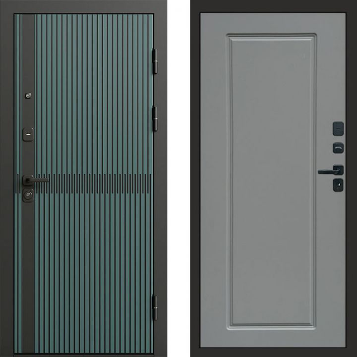 Входная дверь Termo-door Граунд velutto verde - Гранд Грей софт