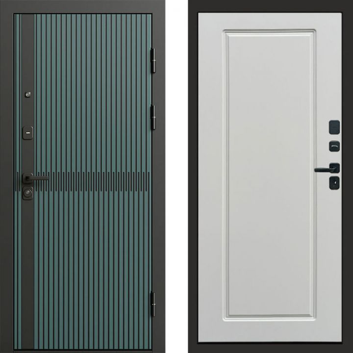 Входная дверь Termo-door Граунд velutto verde - Гранд Белый софт