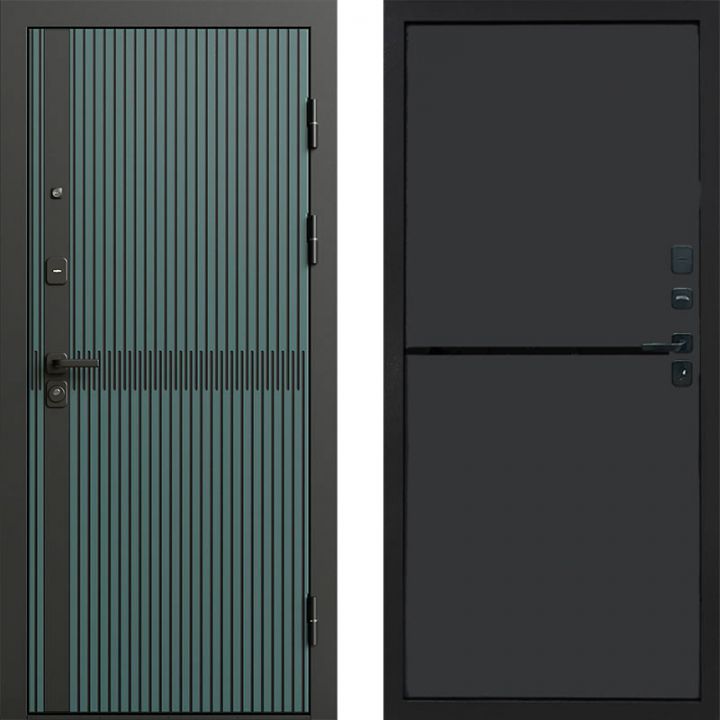 Входная дверь Termo-door Граунд velutto verde - Нео Графит