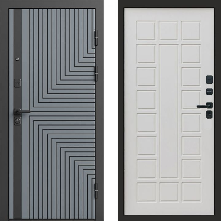 Входная дверь Termo-door Квантум Грей - Престиж Бежевый матовый