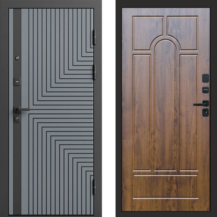 Входная дверь Termo-door Квантум Грей - Арка Дуб