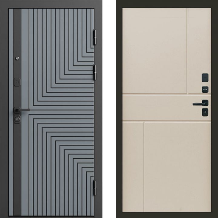 Входная дверь Termo-door Квантум Грей - Горизонт Слоновая кость