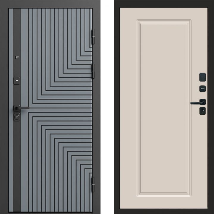 Входная дверь Termo-door Квантум Грей - Гранд Слоновая кость