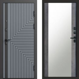 Входная дверь Termo-door Квантум Грей - Зеркало Бетон темный