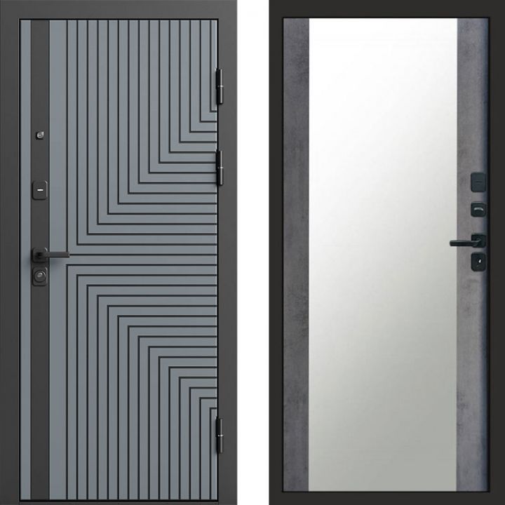 Входная дверь Termo-door Квантум Грей - Зеркало Бетон темный