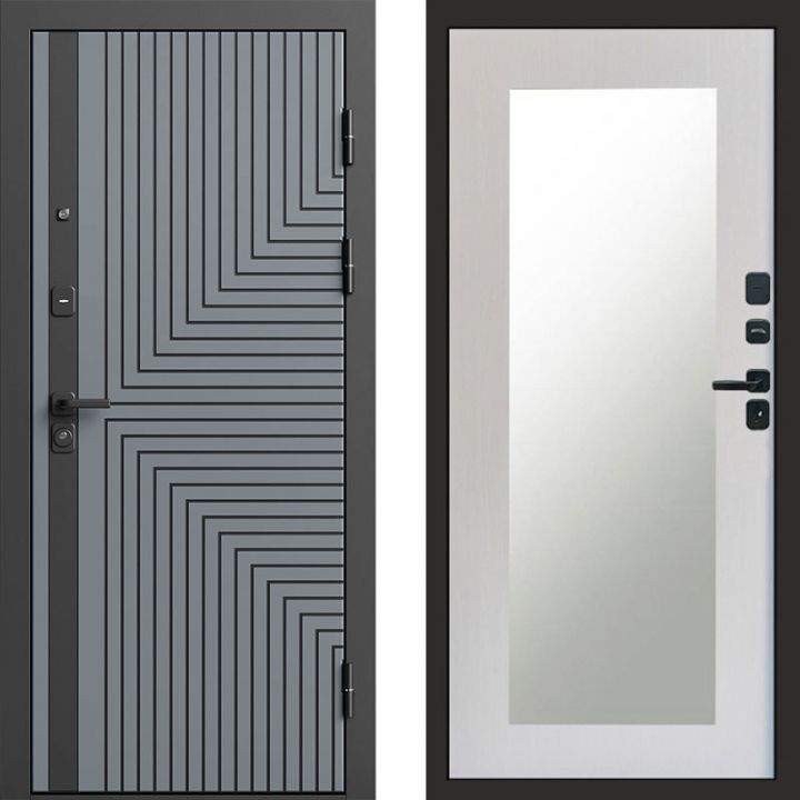Входная дверь Termo-door Квантум Грей - Зеркало триумф Лиственница