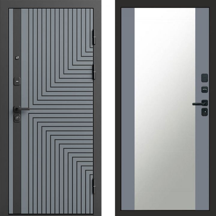Входная дверь Termo-door Квантум Грей - Зеркало Грей софт