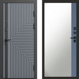 Входная дверь Termo-door Квантум Грей - Широкое Зеркало Фацет Грей софт